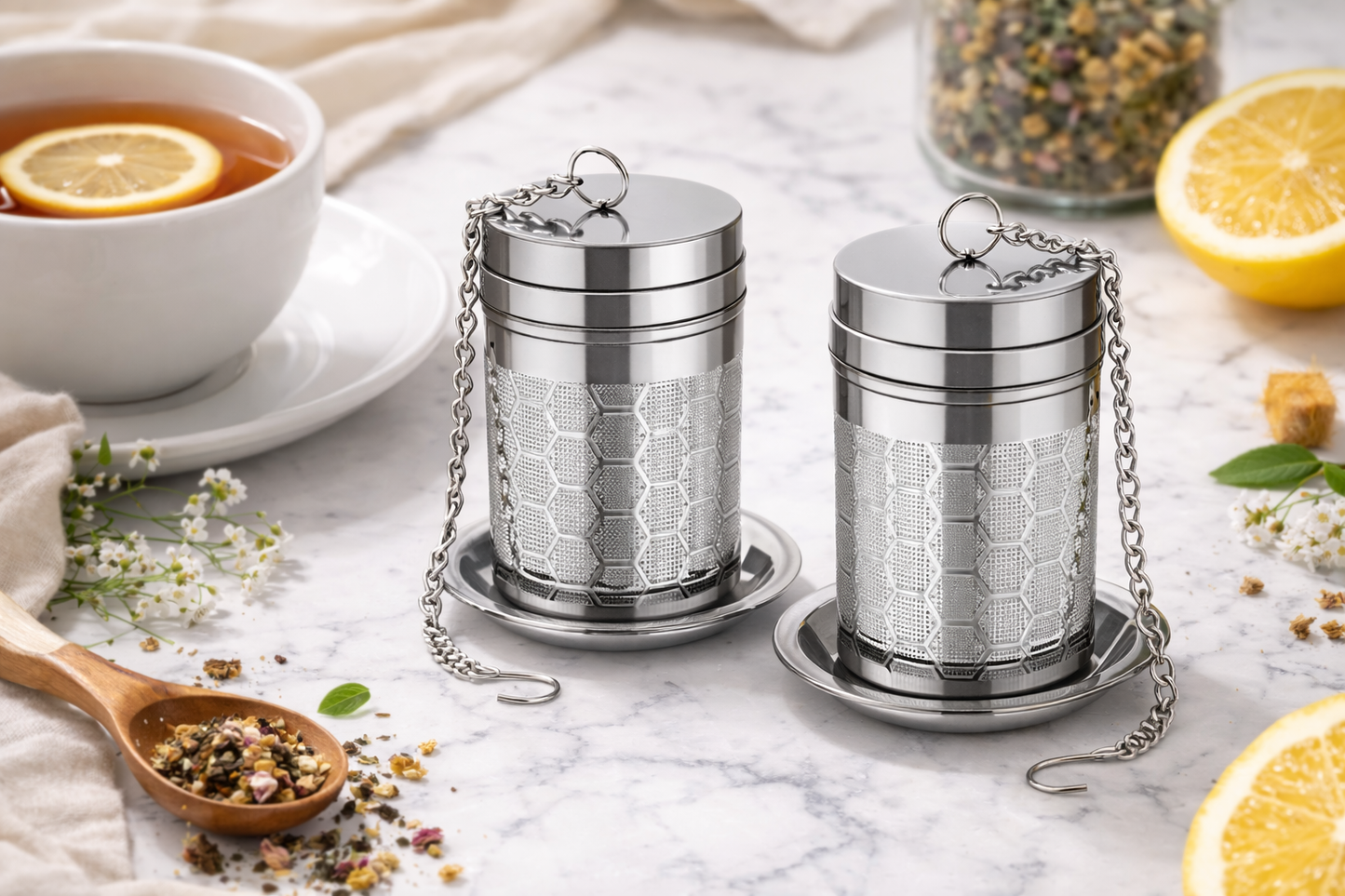 Tea Infuser with Threaded Lid