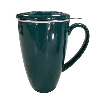 Ceramic Tea Mug with Infuser and Lid