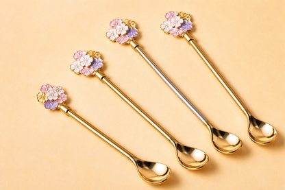 Flower Gold Stirring Spoon