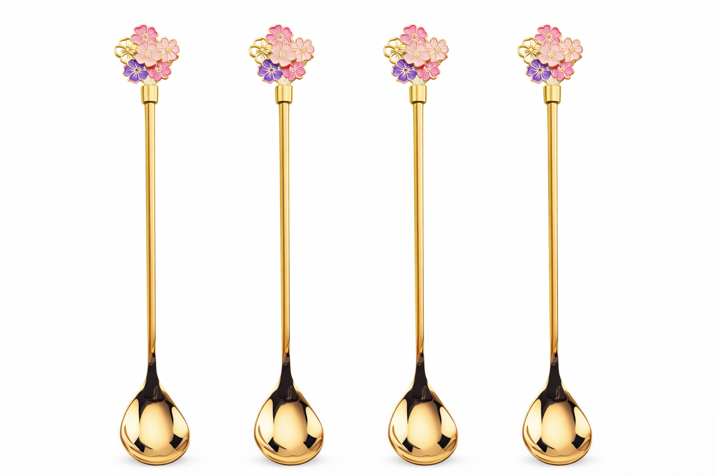 Flower Gold Stirring Spoon